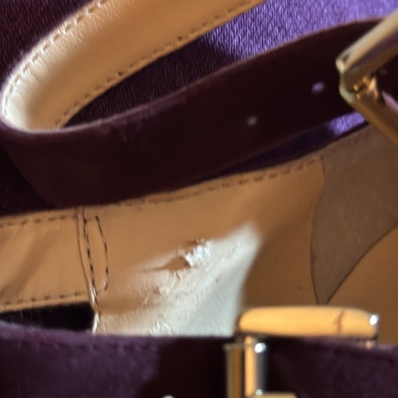 Ivanka Trump Kamon burgundy suede ankle straps pointed pumps back zipper 8M - Picture 12 of 15